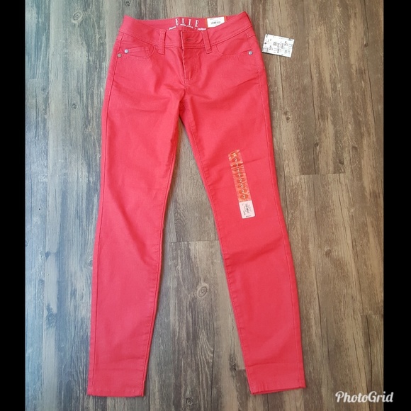 Elle Denim - ELLE Hot Pink Skinny Ankle Pants Jeans